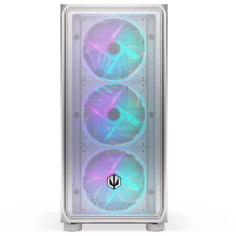 Endorfy Arx 700 ARGB PC-Enclosure, Midi-Tower, ATX, Tempered Glass - including 4x 140-mm-ARGB-Fan, White (EY2A017)