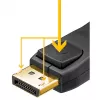 Essential Cable DisplayPort Plug > DisplayPort Plug, 8K / 120Hz (black, 5 Meter, 40 Gbit/s, DisplayPort 2.0 / 2.1)