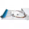 FIBER OPTIC SPLICE BOX LC OS2 1U 12XLC OS2 PIGTAILS COUPLERS