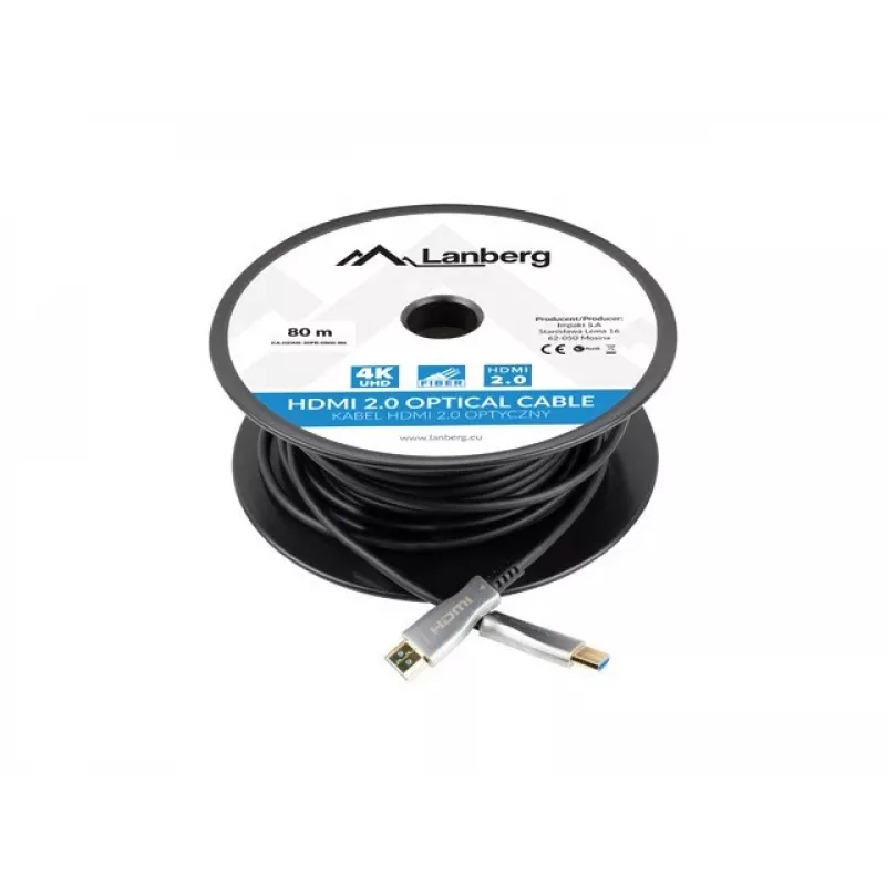 HDMI Cable Lanberg CA-HDMI-20FB-0800-BK 80m Type A Male to Male