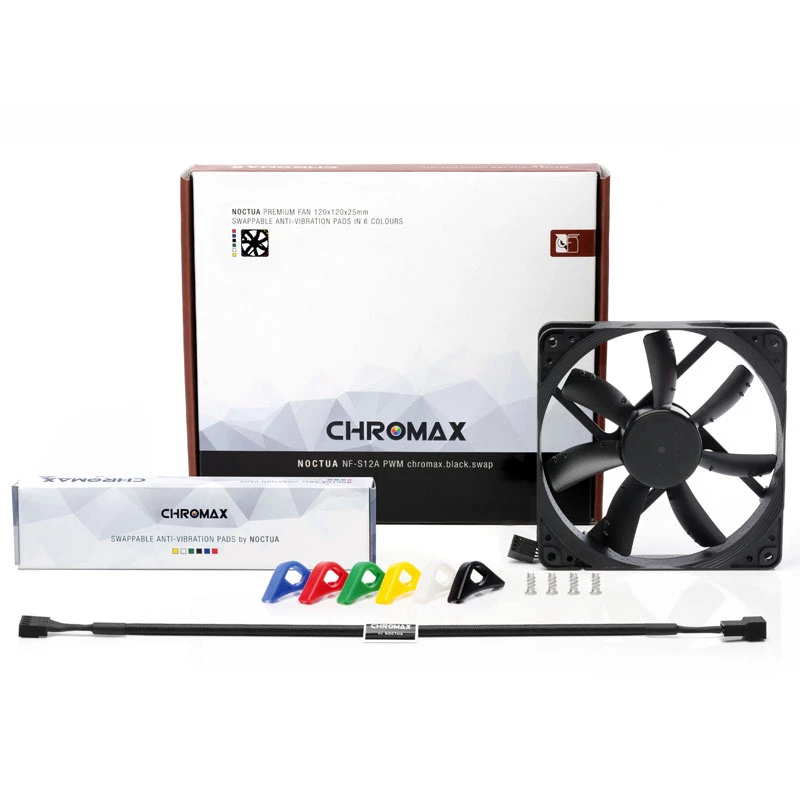 Noctua NF-S12A PWM chromax.black.swap 120mm Case Fan