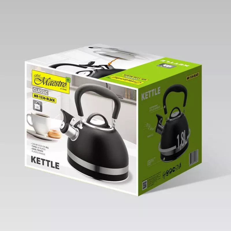 Maestro MR-1336 (MR-1336-BLACK) kettle 1.8 L Black