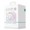 12 cm case fan DeepCool FL12 WH — 3-pack, 120×120×25 mm, 2150 RPM, 55 CFM, Fluid Dynamic Bearing, PWM, multi-LED, 4-pin