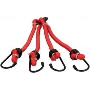 Bicycle Strap FISCHER 4-arm, length 500 mm, red, multi-layer natural rubber (bundle)