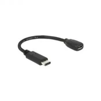 USB Cable DeLOCK 65578 USB 2.0 0.15 m USB C Micro-USB B Black