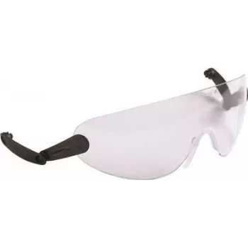 3M Hard Hat Integrated Safety Glasses, Clear, V9C, Black, Transparent