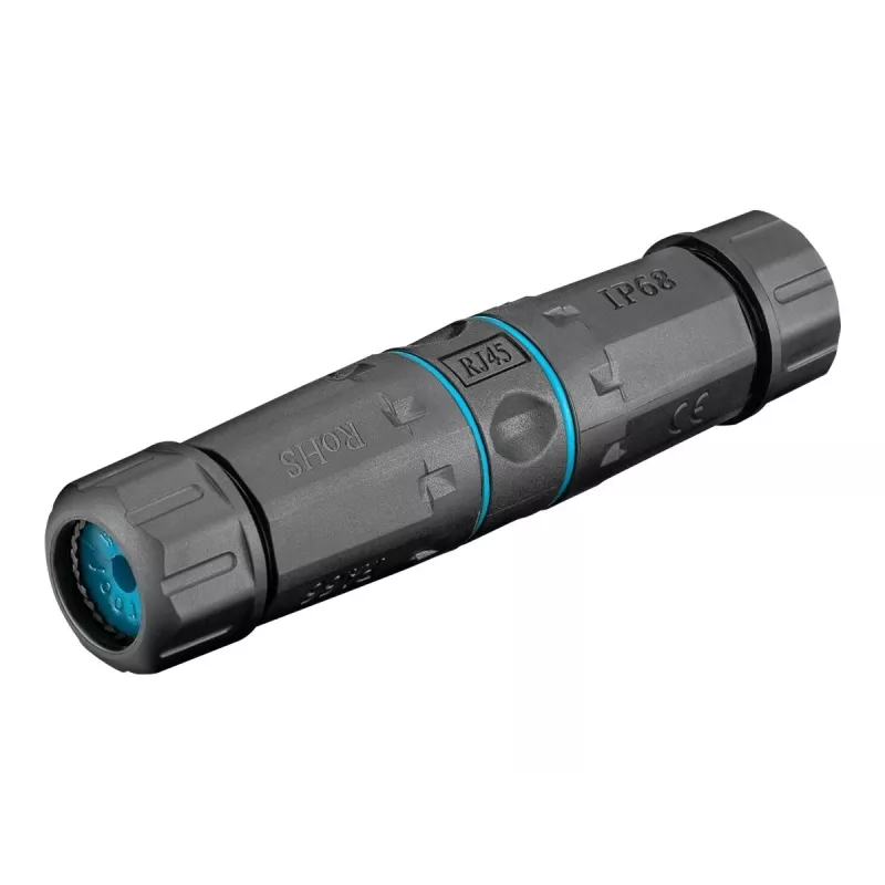 Goobay Outdoor (IP68) network cable connector, CAT 6A Unshielded, UTP - dustproof and waterproof, terminal strip for LSA mounting (tool-free) (44416)