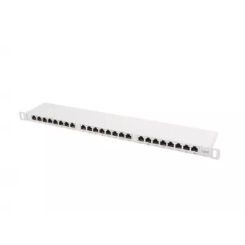 Lanberg PPS6-0024-S 24-Port Cat.6 Shielded Patch Panel 0.5U 19 inch Rack Mount Grey