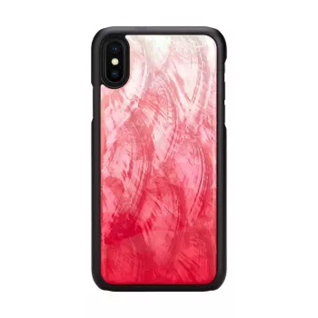 Smartphone case iKins for iPhone XS / XS S — pink lake and black, protective cover