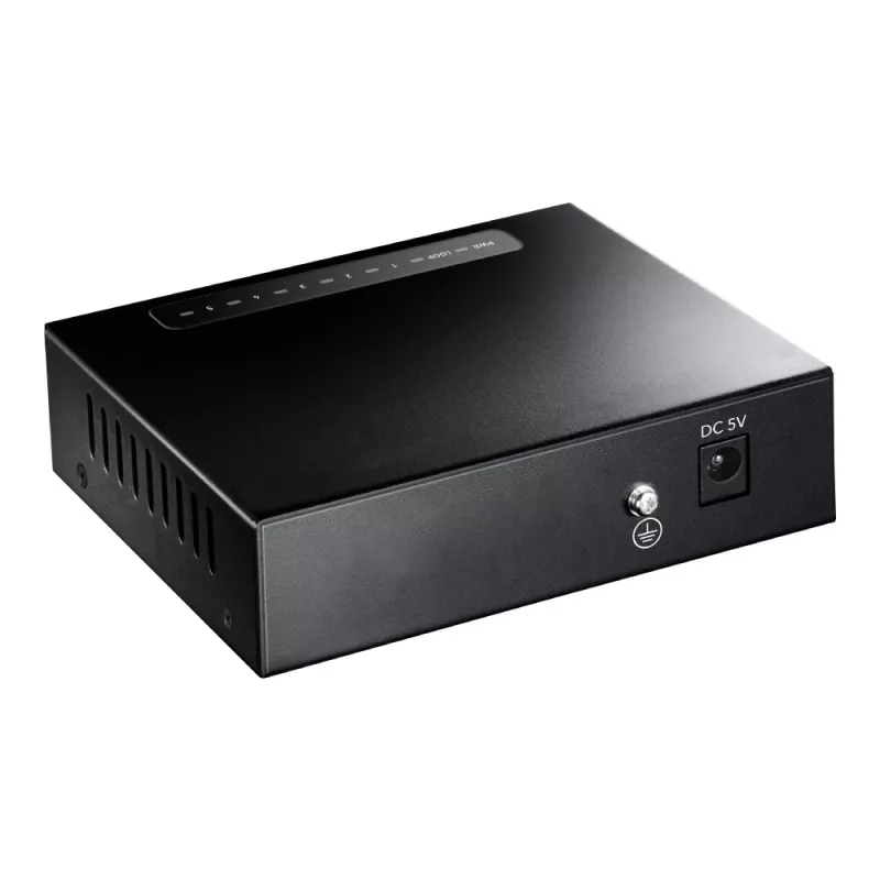 Network switch Cudy GS105 — 5‑port Gigabit Ethernet (10/100/1000), black, 5 V DC power included