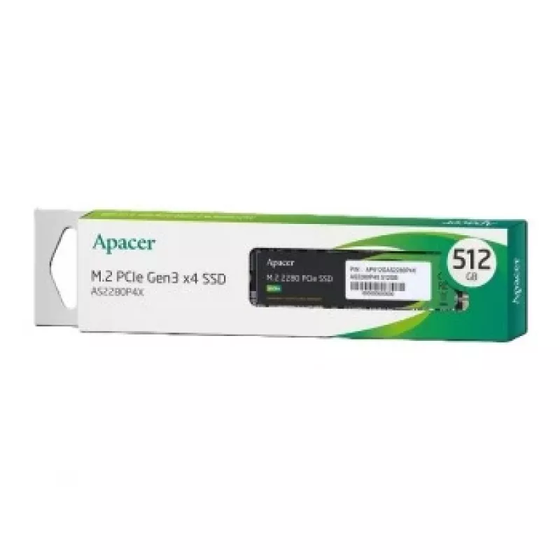 Internal SSD APACER AP512GAS2280P4X-1 512 GB M.2 NVMe PCIe, 2100/1500 MB/s, 3D NAND