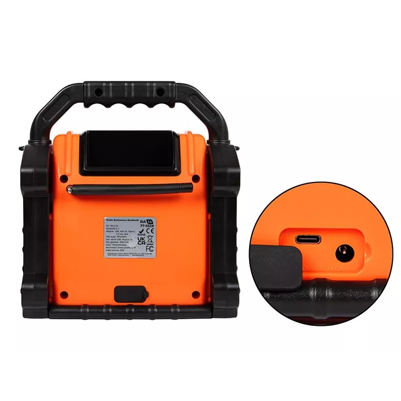 Portable AM/FM Radio BLOW RA14 construction radio, battery-powered, AM and FM reception