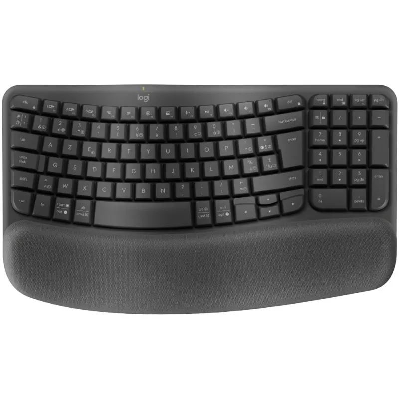 Wave Keys wireless ergonomic keyboard - GRAPHITE - NLB - 2.4GHZBT - NA - CENTRAL-419 - UNIVERSAL