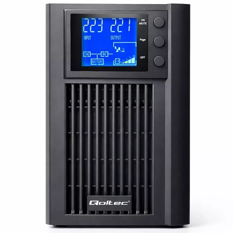 UPS QOLTEC Pure Sine Wave 1kVA 800W with AVR and LCD display
