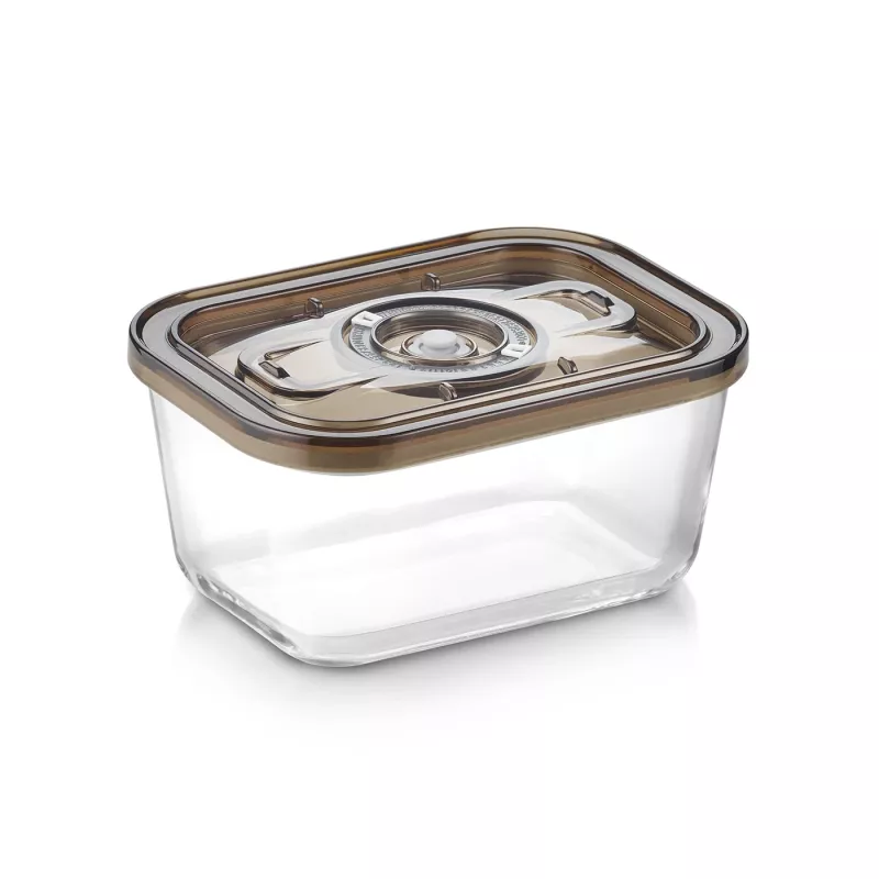 Caso Glass Vacuum Container with Plastic Lid | VacuBoxx Eco M | Transparent