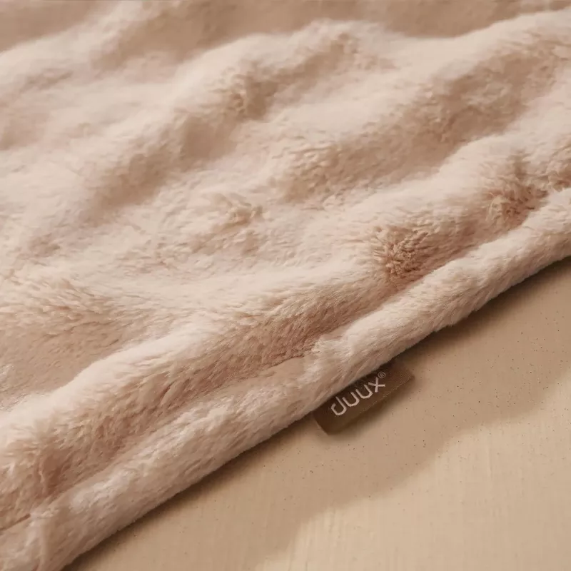 Duux Yentl Heated Overblanket, 200 x 200 cm | DXOB12 | Number of heating levels 9 | Number of persons 1 | Washable | Remote control | Premium faux fur | 200 W | Bubble Gray