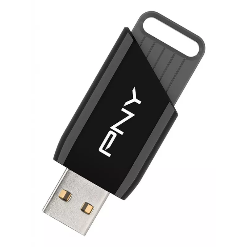 PNY Attaché X, 64 GB, USB Type-A, 3.2 Gen 1 (3.1 Gen 1), 130 MB/s, Dia, Black