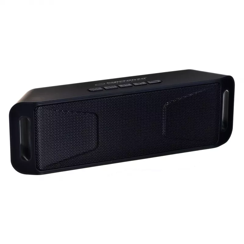 Stereo portable speaker ESPERANZA FOLK Black — 6 W RMS, Bluetooth, MicroSD, LiPo battery