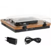 Analogue belt-drive turntable Adler AD 1914 with USB port, ceramic platter, DC motor, 33 1/3 rpm, Bluetooth 5.4, RCA outputs, built-in speakers