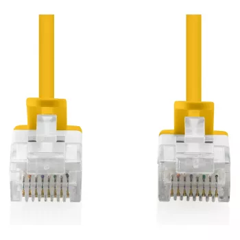 Patch cable DIGITUS CAT6 U-UTP Slim, 3 m, yellow — pack of 10