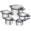 ZWILLING stainless steel pan set SIMPLIFY 5 pcs — dishwasher & oven safe, glass lids, suitable for ceramic hobs