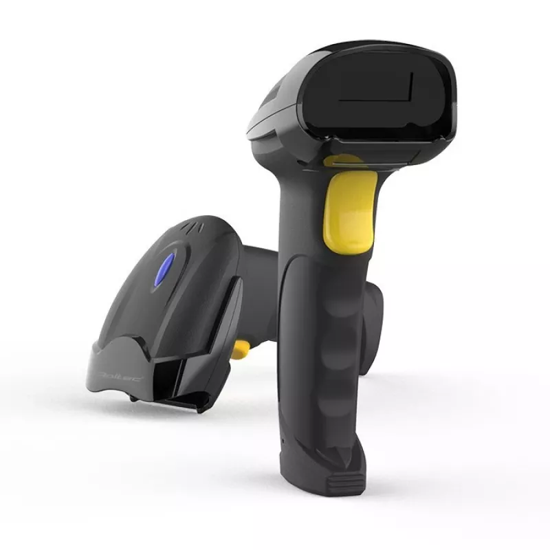Wireless barcode scanner QOLTEC 50856 — 1D & 2D cordless handheld, USB interface, ABS housing, 170×62×100 mm, 203 g