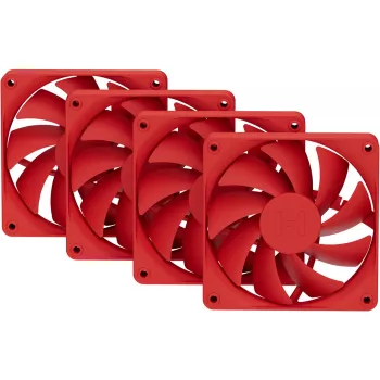 Computer cooling fan HYTE FA12-RR-4 120 mm, 1500 RPM, 72 m³/h, 1.6 mmH2O, Fluid Dynamic Bearing, red, pack of 4