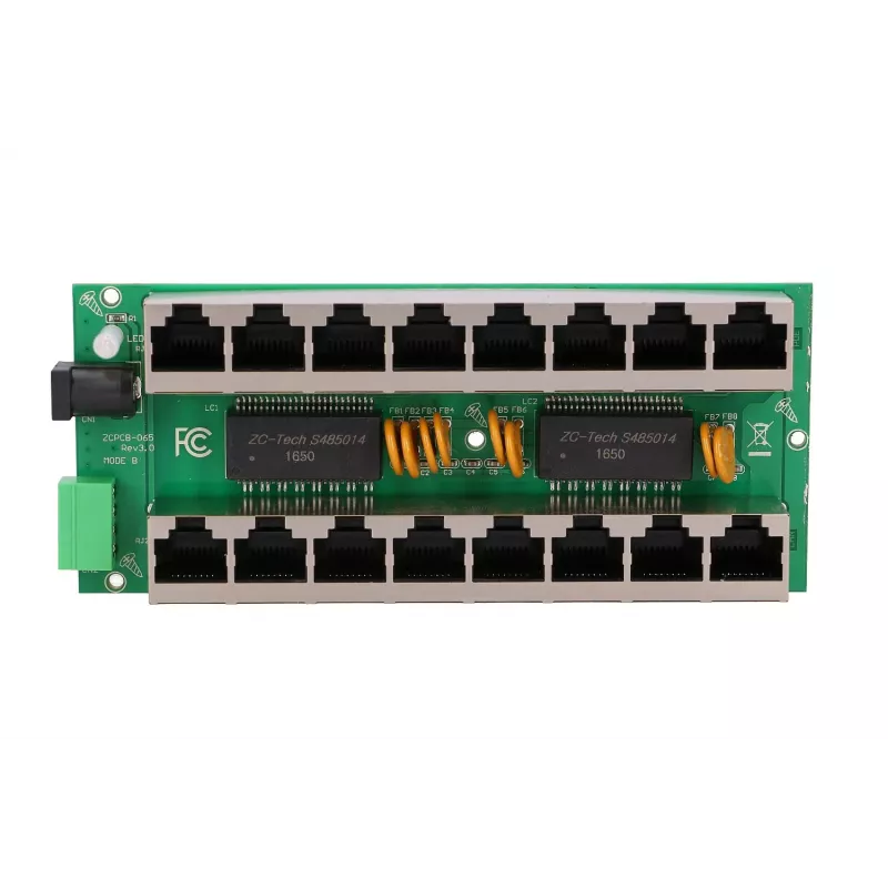 PoE Injector Extralink Gigabit 8 Port 1000Mb/s RJ45 Mode B