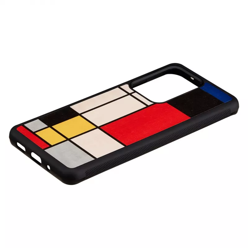 Phone case man and wood for Galaxy S20 Ultra — wood black protective cover