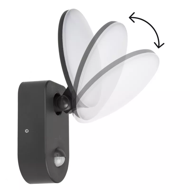Wall Light MACLEAN MCE367 LED with PIR Sensor, outdoor LED wall lamp with motion detector
