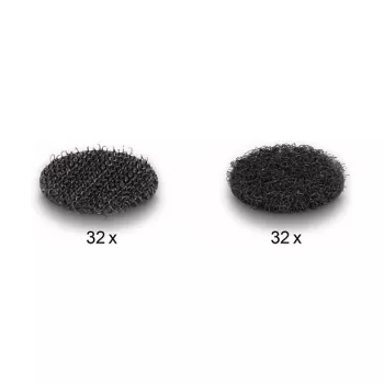 Mounting pad DeLOCK 19088 Hook-and-loop dots round 64 pieces black
