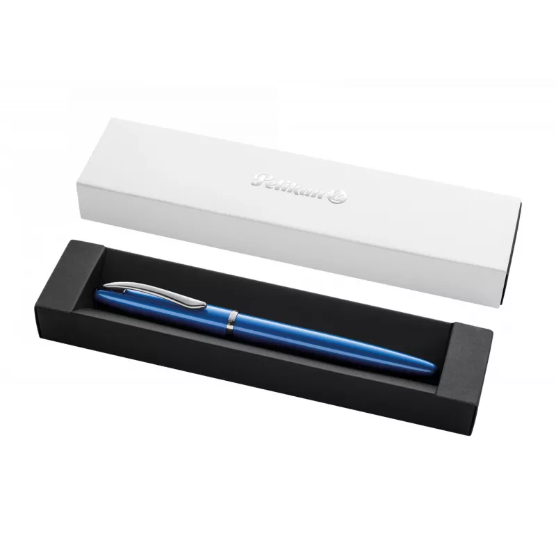 Fountain Pen Pelikan Jazz Noble Elegance P36 Cartridge Filling System Blue Silver