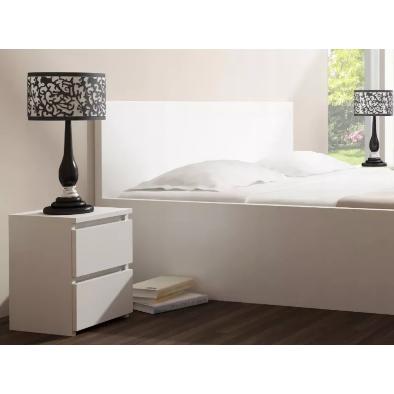 MALWA M2 WHITE BEDSIDE TABLE