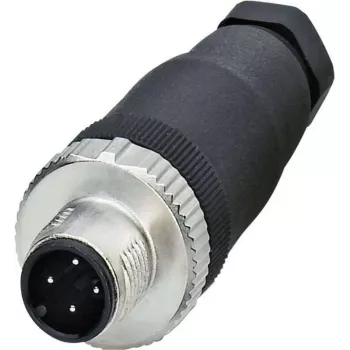 Phoenix Contact 1681460 Wire Connector M12 Black - Stainless Steel (1681460)