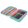 Pencil case cool pack Jumper 2 — double-decker compartment design, zip closure, fabric finish