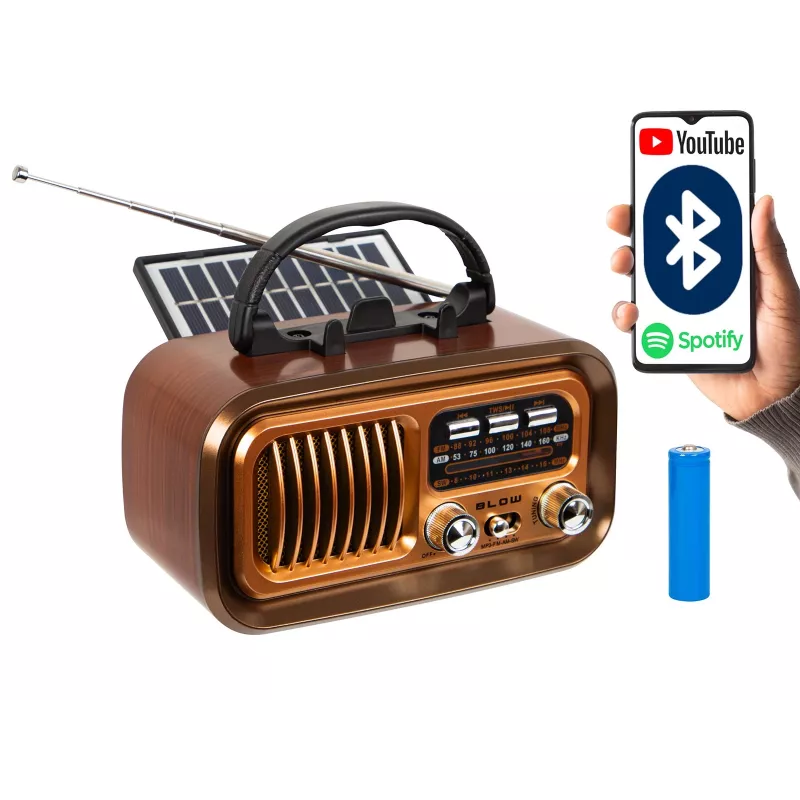 Portable analog AM/FM radio RA16 solar