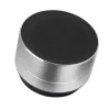 Manhattan Metallic Bluetooth Speaker, Splashproof, Range 10m, microSD card reader, Aux 3.5mm connector, USB-A charging cable included (5V charging), Silver, Three Years Warranty