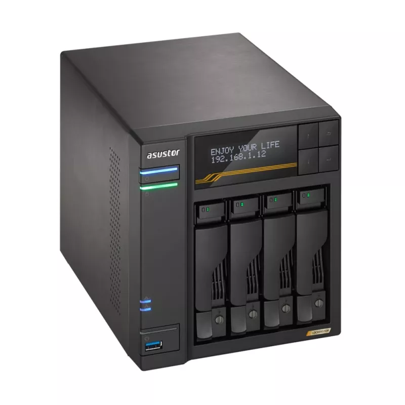 Asustor Lockerstor 4 Gen3 AS6804T 4-Bay NAS, AMD Ryzen V3C14, 16GB DDR5 ECC, 2x 10GbE + 2x 5GbE