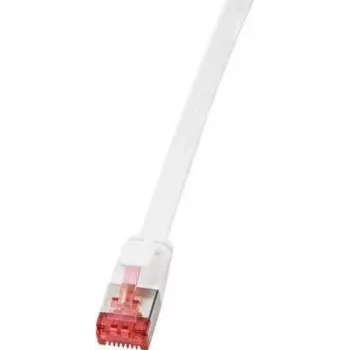Logilink SlimLine - Patch-Cable - RJ-45 (S) to RJ-45 (S) - 20 m - U/FTP, PiMF - CAT 6 - Moulded, Snagless, Flat - White (CF2111S)
