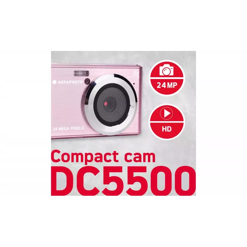Compact camera AgfaPhoto DC5500 24 MP CMOS 5600 x 4200 pixels Pink