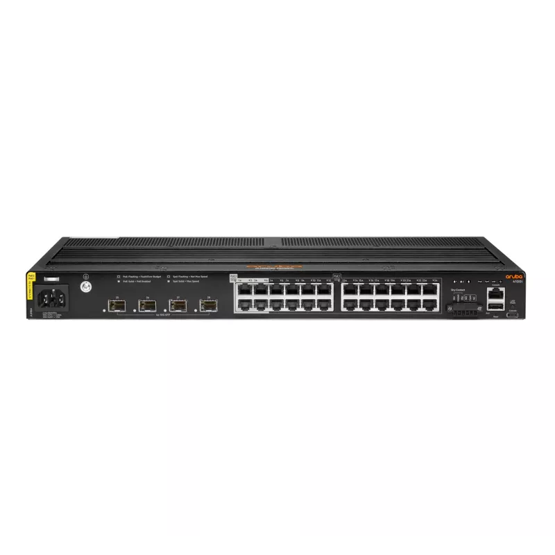 HPE - Aruba 4100i - Switch - 20 x 10/100/1000 (PoE Class 4) + 4 x 10/100/1000 (PoE Class 6) + 4 x SFP+ PoE Class 4 / PoE Class 6