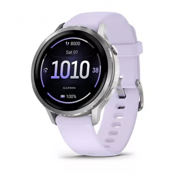 Garmin Venu 4 3.05 cm (1.2) AMOLED 41 mm Digital 390 x 390 pixels Touchscreen Silver Wi-Fi GPS (satellite)