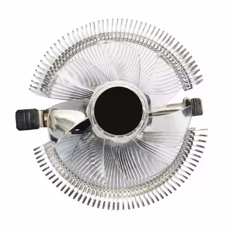 Air cooler Gembird CPU-HURACAN-X40 — 90 mm fan, 800–1600 RPM, LGA 775 support, transparent
