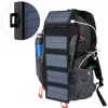 PowerNeed ES20000B Foldable Solar Panel with Power Bank, 9 W, 20000 mAh, Li-Poly, 2x USB 2A, Black