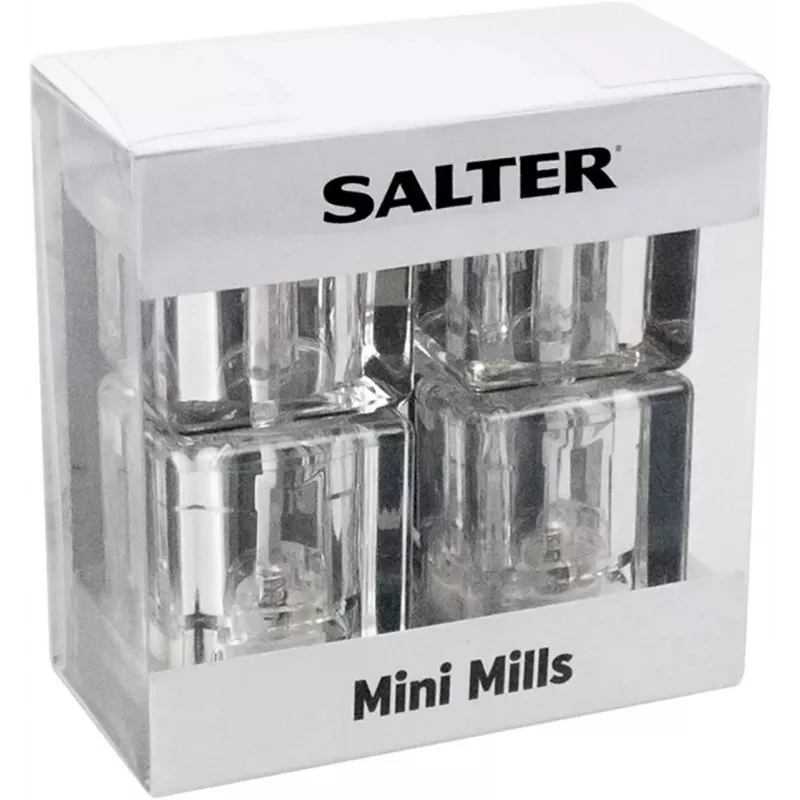 Salt and pepper mill Salter 7605 CLXR twin compact design, battery-powered, adjustable grind