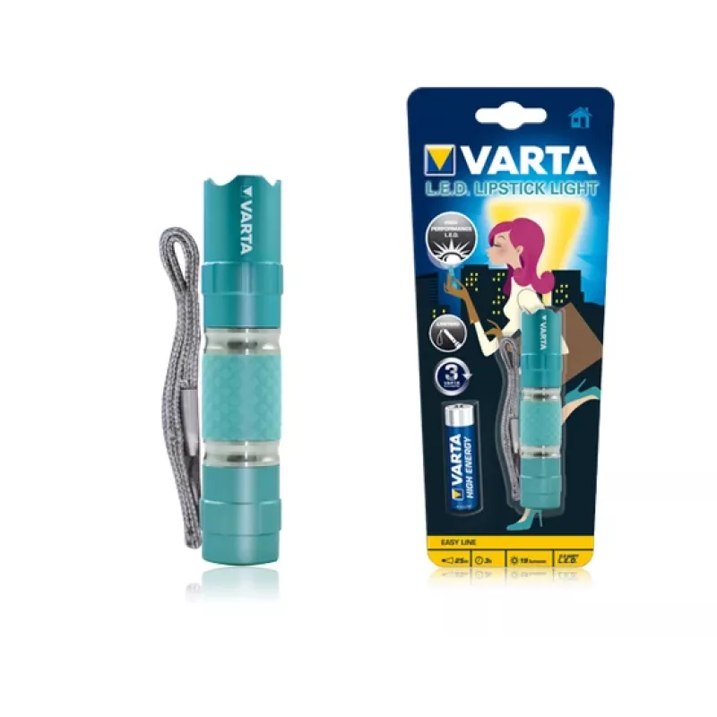 Hand flashlight Varta LED Lipstick Light Pink Turquoise