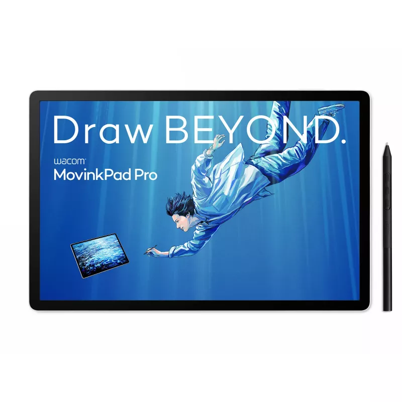 Wacom MovinkPad Pro 14, Wired and Wireless, 5080 lpi, 302 x 189 mm, USB/Bluetooth, 1 cm, pin