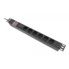 Rack PDU 19 inch LANBERG PDU-06F-0200-IEC-BK 1U 10A 6× Schuko 2 m