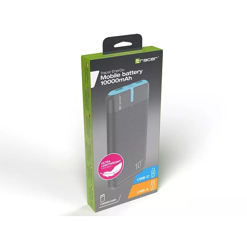 PowerBank EnerGo 10000mAh gray-blue