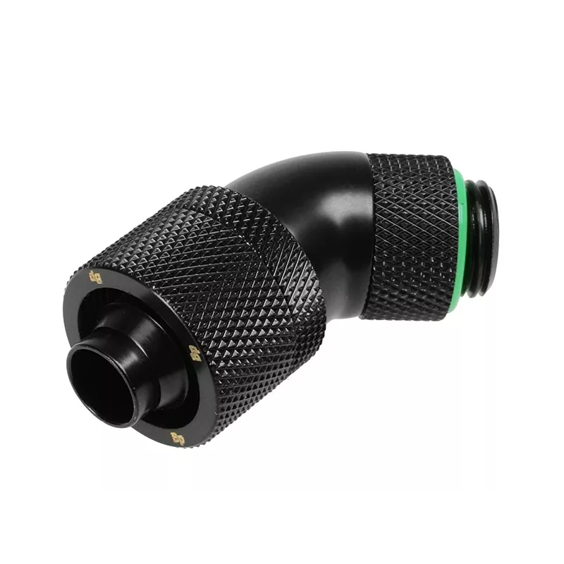 Fitting BitsPower BP-MB45R2CPF-CC3U brass computer cooling fitting, black and green